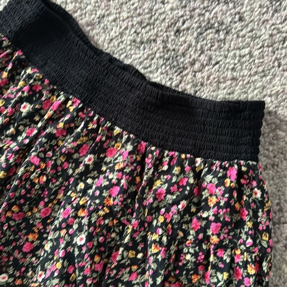 Joe Benbasset Floral Print Mini Elastic Waist Y2K Skirt Sz Medium - Picture 2 of 4